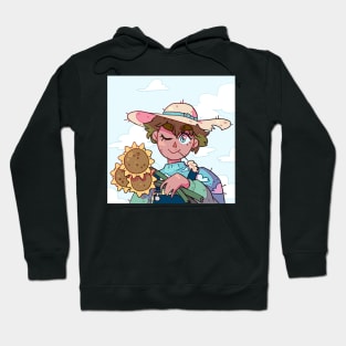 cute cottage core soft farm boy Hoodie